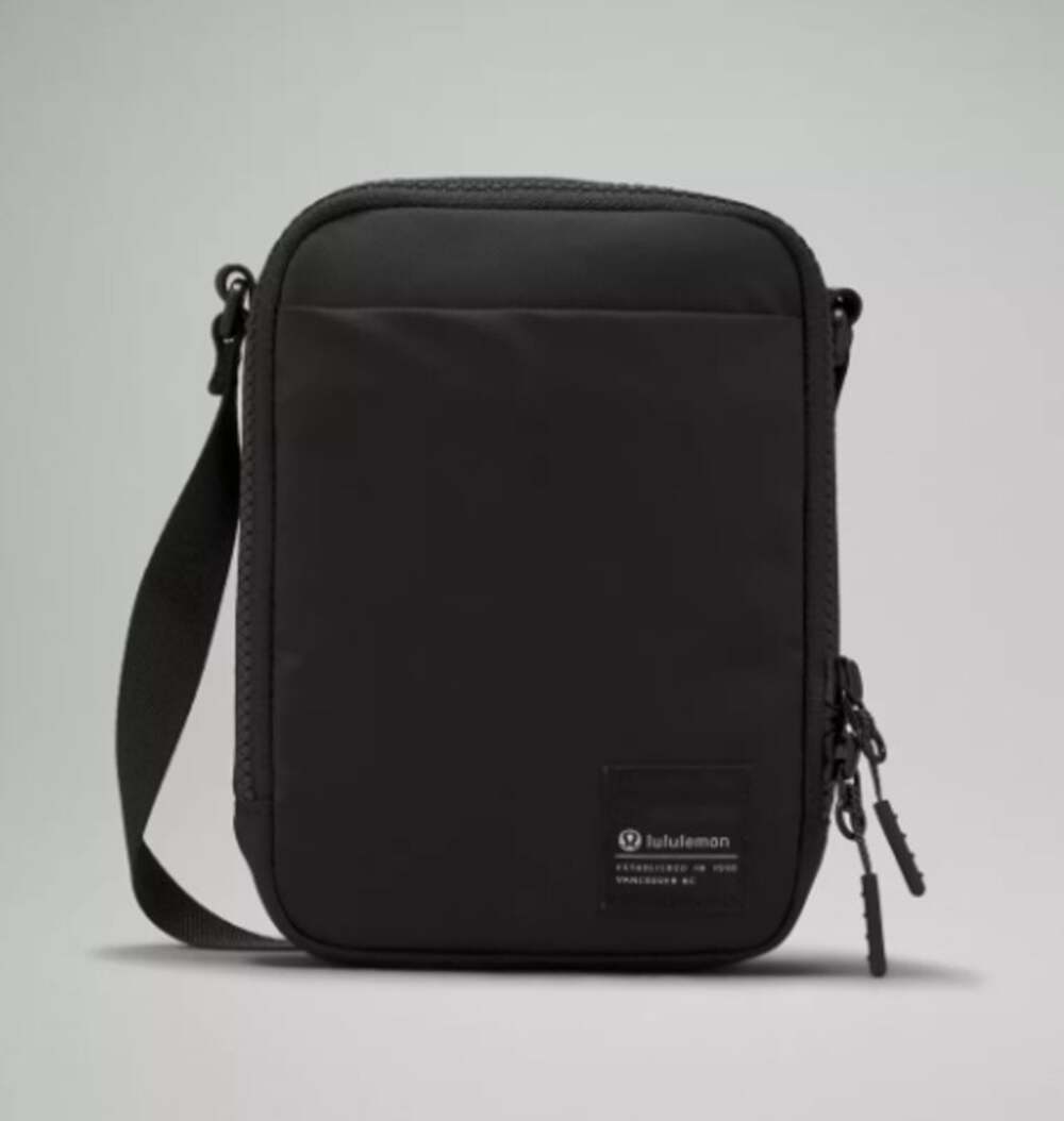 Lululemon Easy Access Crossbody Bag Black Nylon Shoulder Travel Adjustable